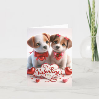 Valentine's Day card with dogs