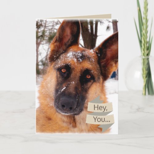 Valentines Day Card with German Shepherd