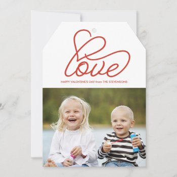 Valentine's Day Card With Love And Photo by BanterandCharm at Zazzle