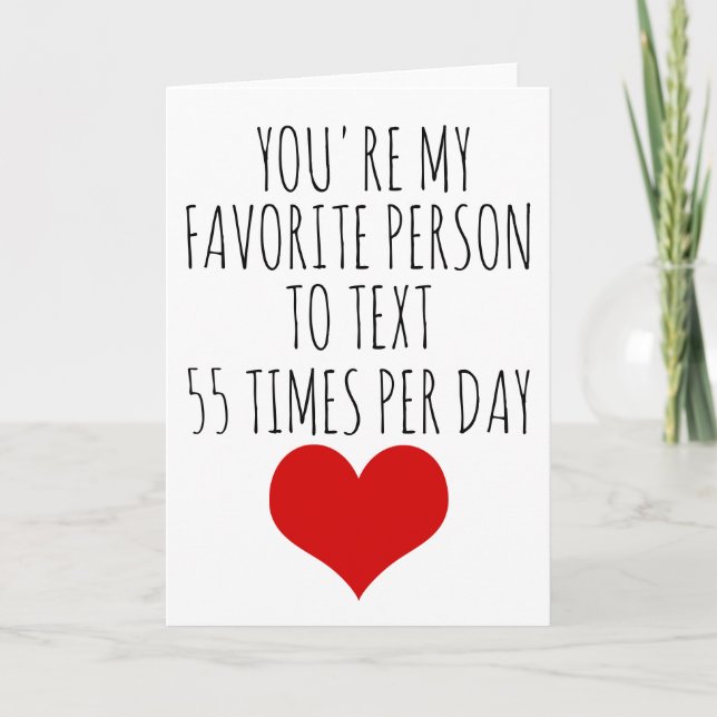 valentines day card you're my favorite person (Front)