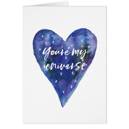 Valentines Day card, You're my universe (Front)