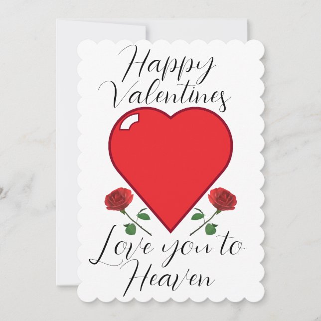 Valentines Day Cards Customizable Note (Front)