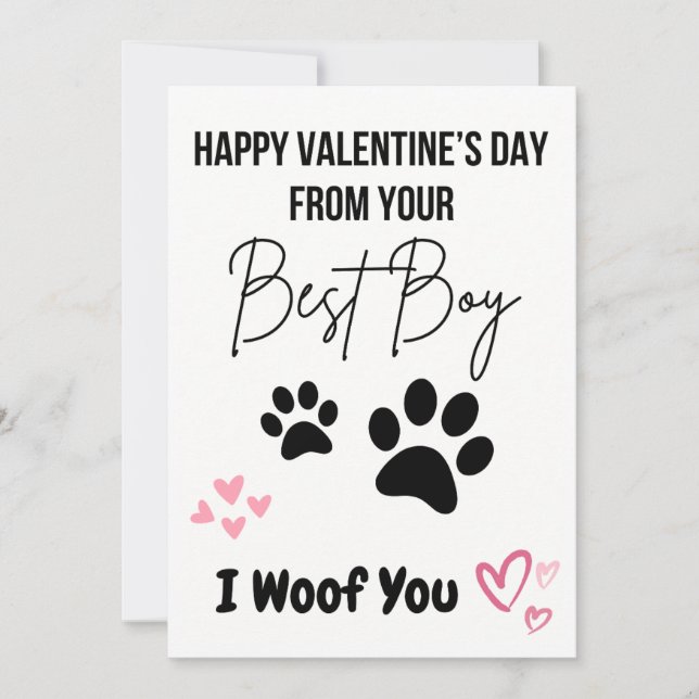 Valentine's Day Cards From Dog For Dog Mom (Front)