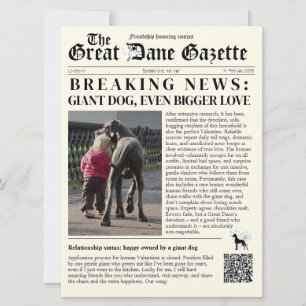 valentines day cards Great Dane irony 