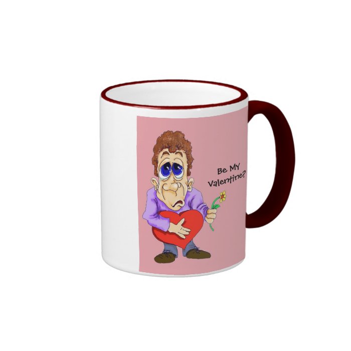 Valentines Day Cartoon Be Mine Mugs