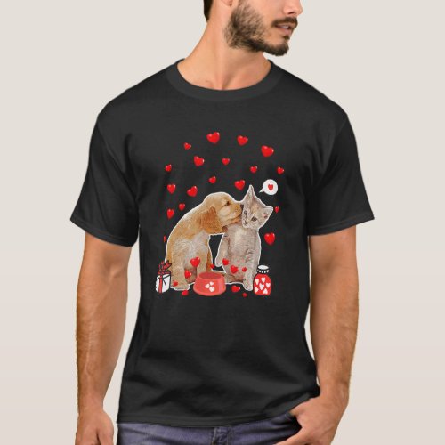 Valentines Day Cat Dog Lover  Cat Dog Dad Mom T Sh T_Shirt