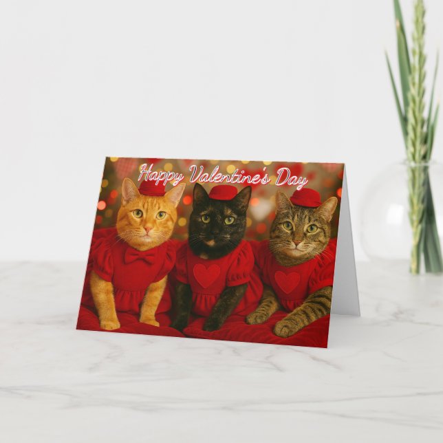 Valentine's Day Cat From Your Cat Card (Front)