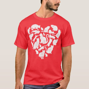 Valentines Day Cat Heart Funny Kitty Kitten (1) T-Shirt