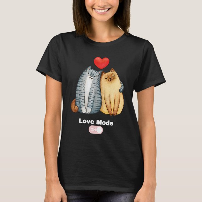 Valentine's Day cat motif lion fashion on for men  T-Shirt (Front)