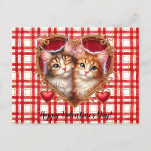 Valentine's Day Cat Postcard