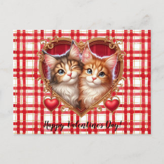 Valentine's Day Cat Postcard