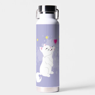 Valentines Day Cat Water Bottle