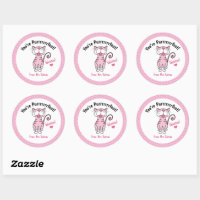 Cute Red Heart Kids Names Valentines Day Classroom Sticker, Zazzle