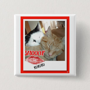 Valentine's Day Cats Button