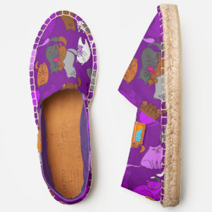 valentines day cats heart purple espadrilles