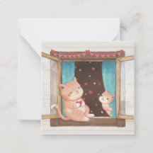 Valentine's Day: Cats & Hearts Illustration