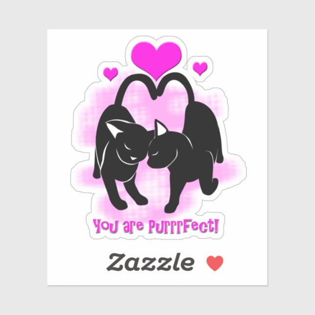 Valentine's Day Cats Sticker (Sheet)