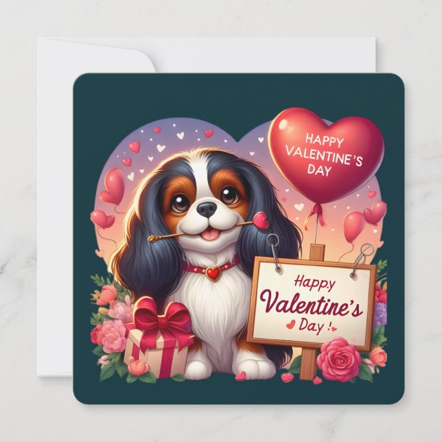 Valentine's Day - Cavalier King Charles 5 - Card (Front)
