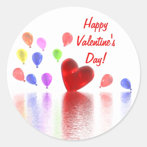 Valentines Day Celebration Classic Round Sticker