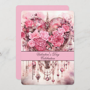 Valentine's Day Celebration Floral Heart Wreath