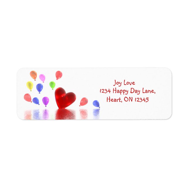 Valentines Day Celebration Label (Front)