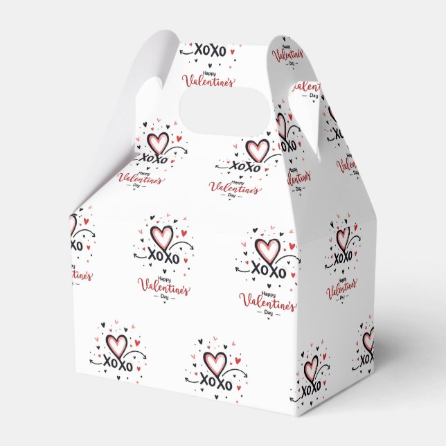 Valentine's Day celebration of Love Favor Boxes (Front Side)