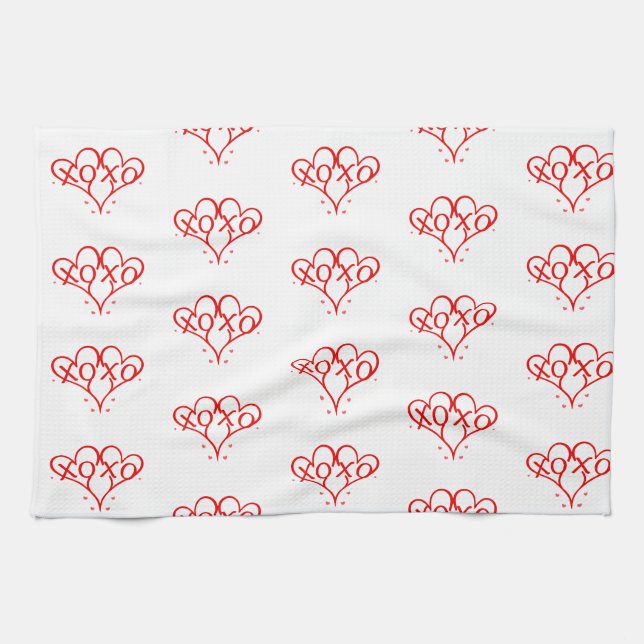 Valentine's Day celebration of Love Kitchen Towel (Horizontal)