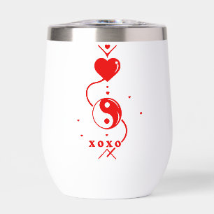 Valentine's Day celebration of Love Thermal Wine Tumbler