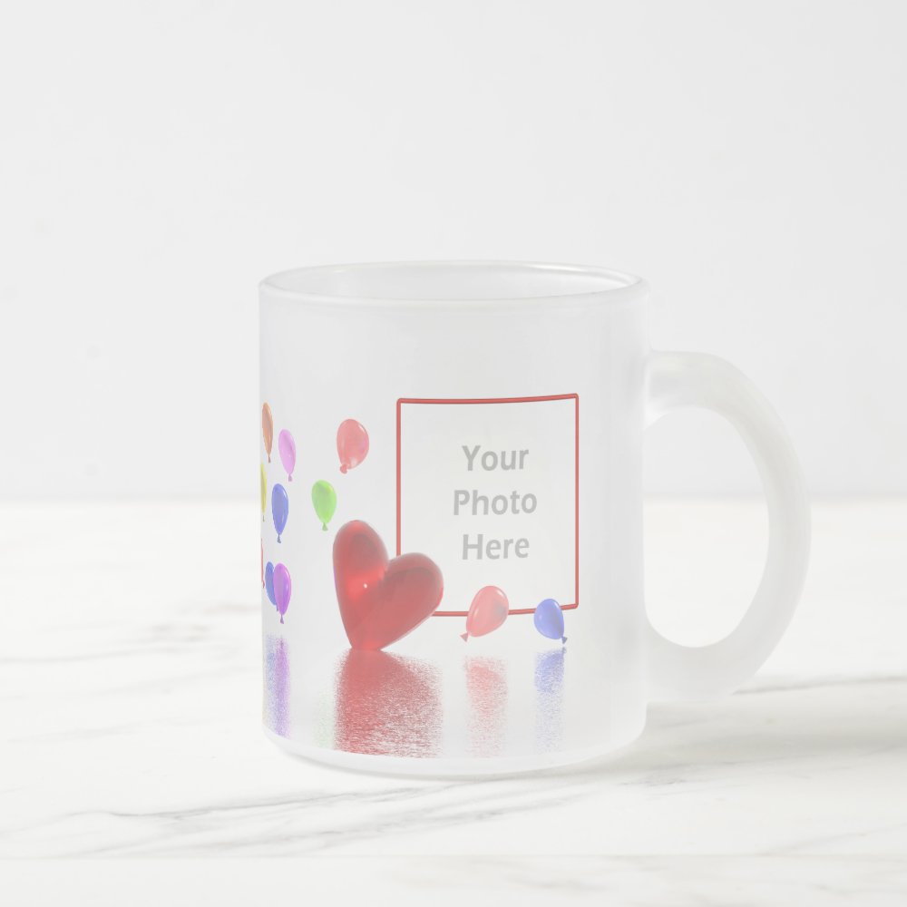 Valentines Day Celebration  Frosted Glass Coffee Mug