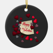Valentine's Day Ceramic Ornament
