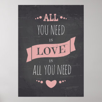 Valentine's Day Chalkboard Style Poster