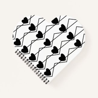Valentines Day Chevron Stripe Hearts Pattern