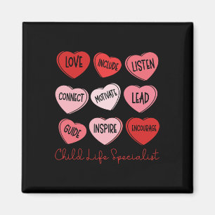 Valentine's Day Child Life Specialist Cute Hearts Magnet