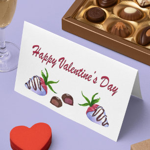 Valentine's Day Chocolate Covered Strawberries Cards