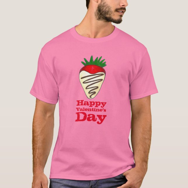 Valentine's Day Chocolate Covered Strawberry T-Shirt (Front)