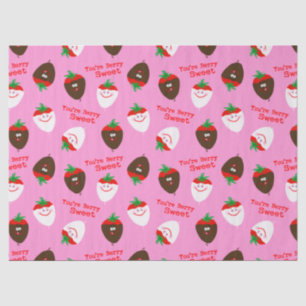 Valentine's Day Chocolate Dipped Strawberries Tissue Paper