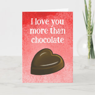 Valentine's Day Chocolate Heart Holiday Card