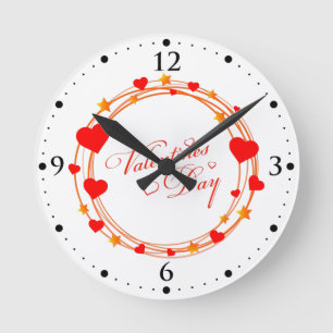 Valentine's Day Circle Design-25695 Round Clock