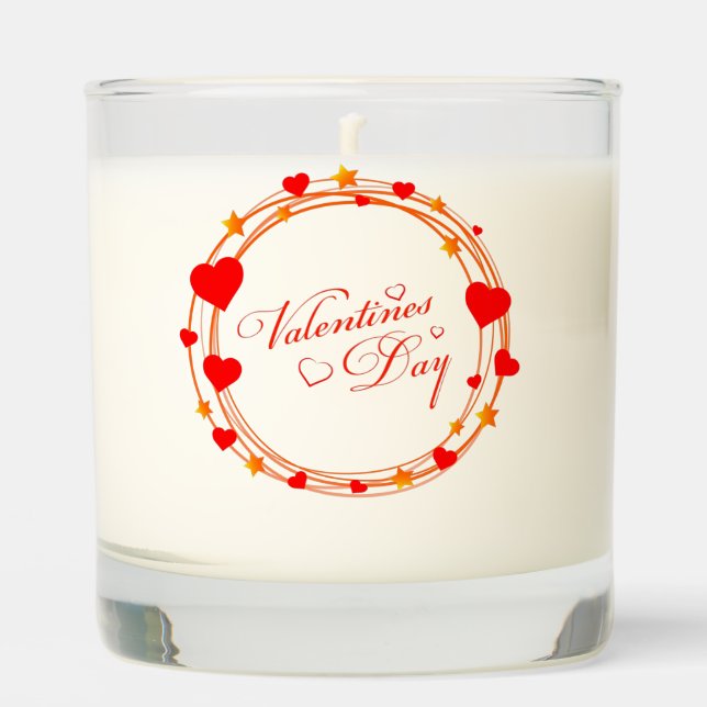 Valentine's Day Circle Design-25695 Scented Candle (Front)