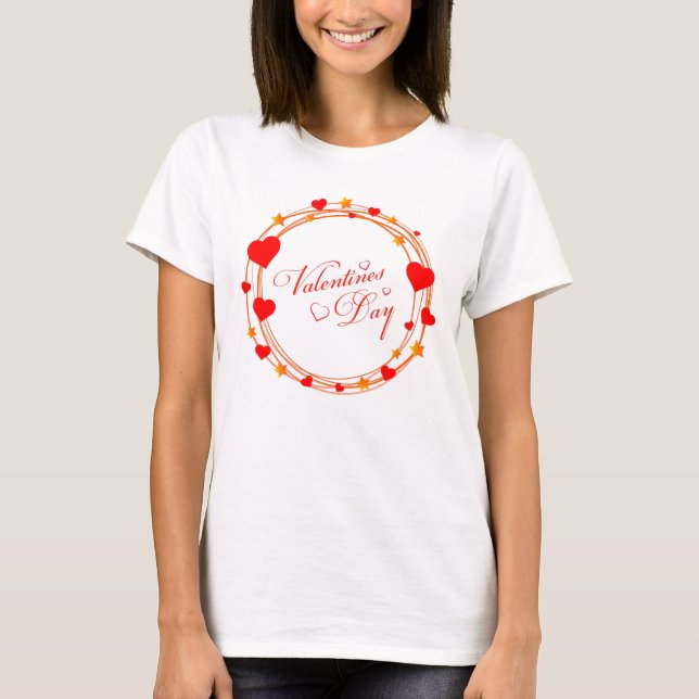 Valentine's Day Circle Design-25695 T-Shirt (Front)