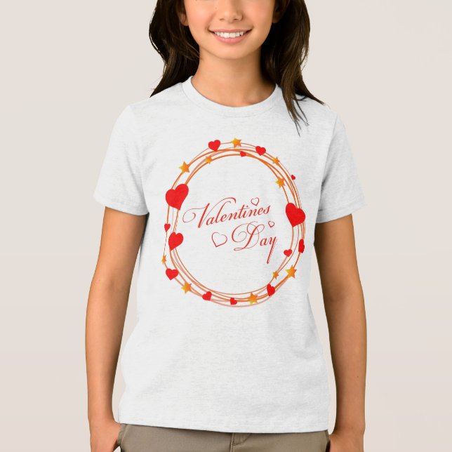 Valentine's Day Circle Design-25695 Tri-Blend Shirt (Front)