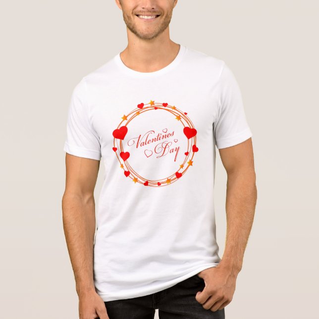 Valentine's Day Circle Design-25695 Tri-Blend Shirt (Front)