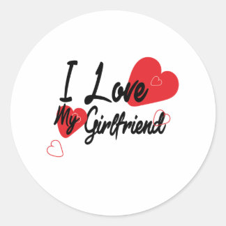 valentine's day classic round sticker