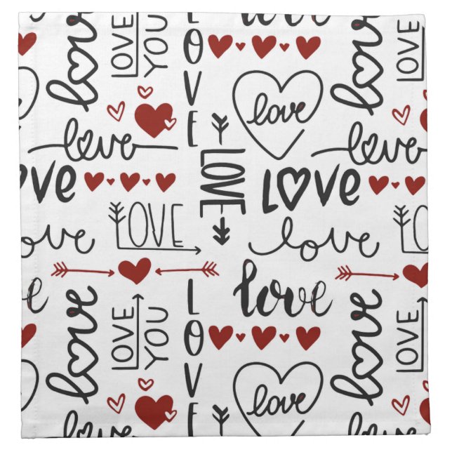 Valentines Day Cloth Napkin (Front)