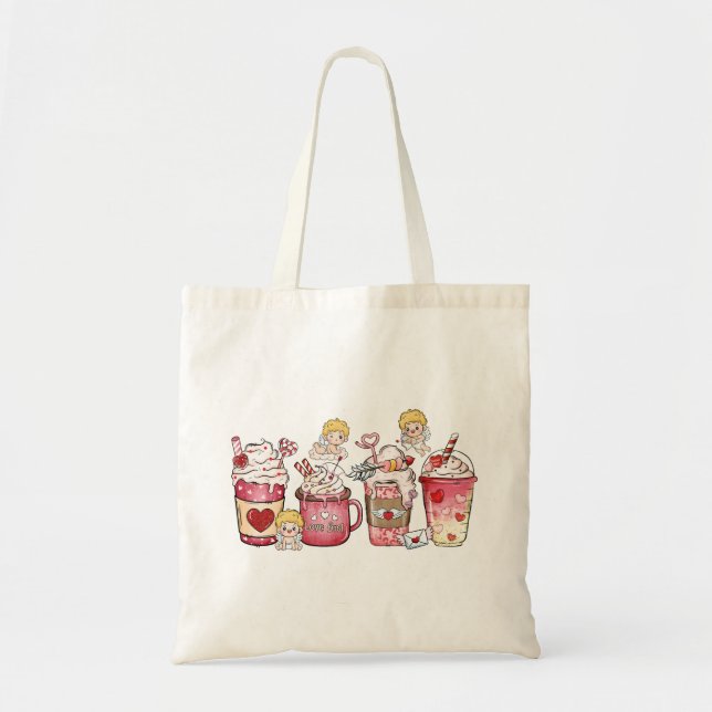Valentine's Day Coffee Love Fuel Tote Bag (Front)