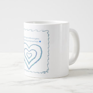 Valentines Day coffee mug blue hearts love