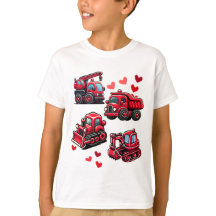Valentines Day Construction Trucks Funny Boys Kids