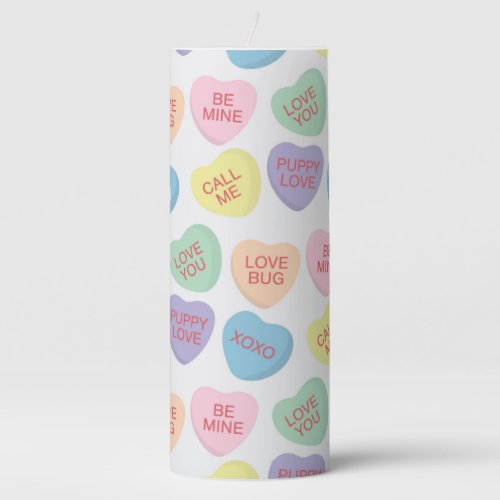 Valentines Day Conversation Candy Hearts Candle