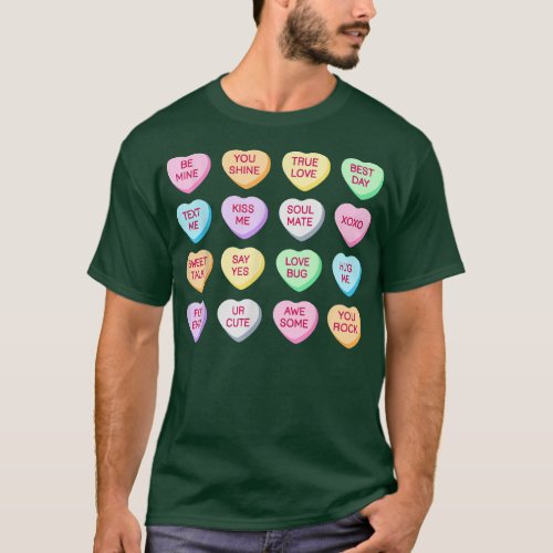 Valentines Day Conversation Heart Funny Valentine  T_Shirt