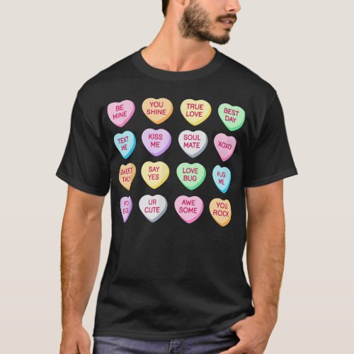 Valentines Day Conversation Heart Funny Valentine  T_Shirt